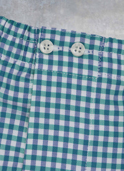 The Perfect Boxer Short in Green and Blue Small Plaid