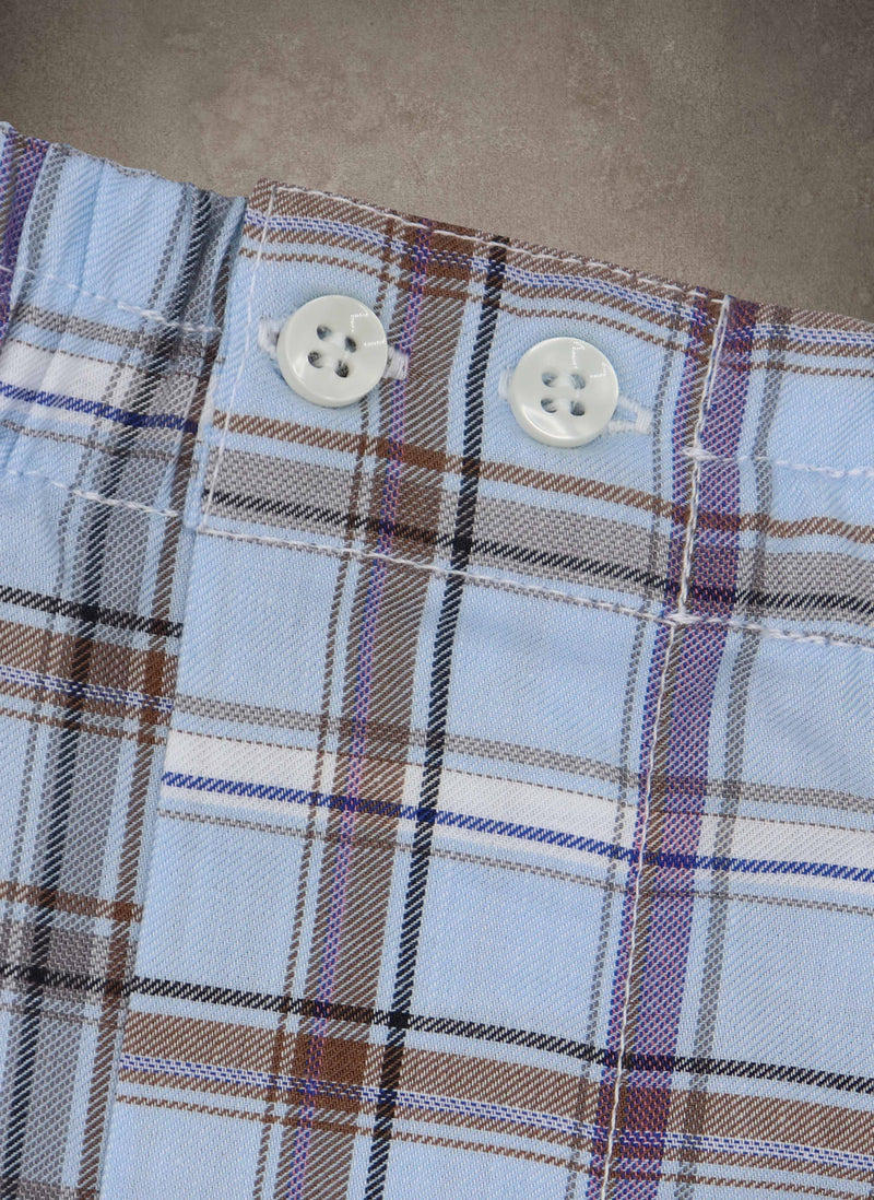 The Perfect Boxer Short in Light Blue Plaid