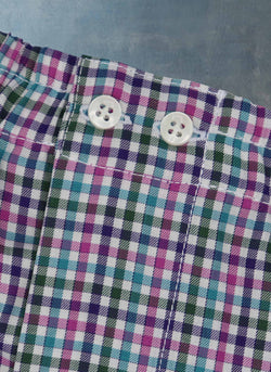 The Perfect Boxer Short in Pink/Green/Purple/Blue Check