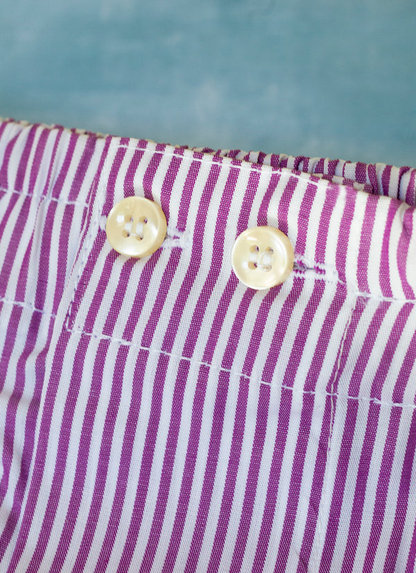 Boxer Short in Purple and White Stripes