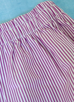 Boxer Short in Purple and White Stripes waistband