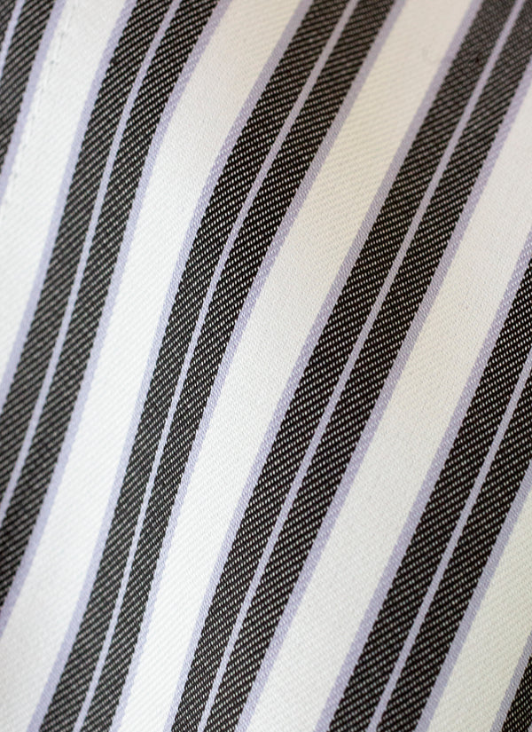 Boxer Short  in Black, Purple and White Stripe close up