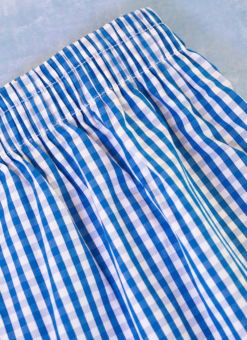 The Perfect Fashion Boxer Short in Blue Gingham