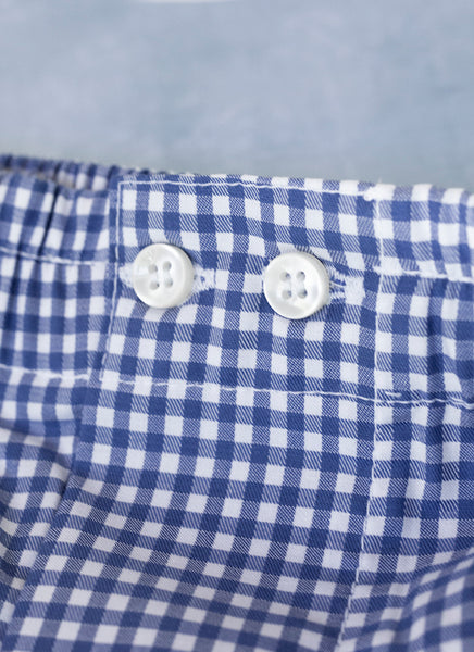 The Perfect Fashion Boxer Short in Small Navy Gingham – Lorenzo Uomo