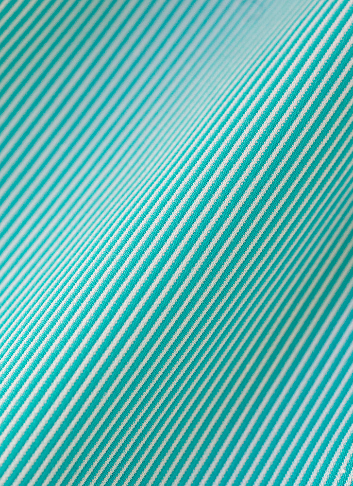 Boxer Short in Blue Micro Stripes fabric close up