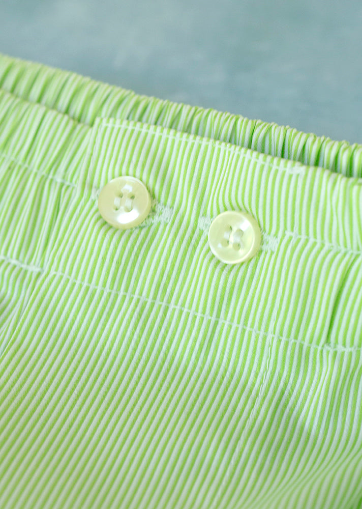The Perfect Fashion Boxer Short in Green Micro Stripes