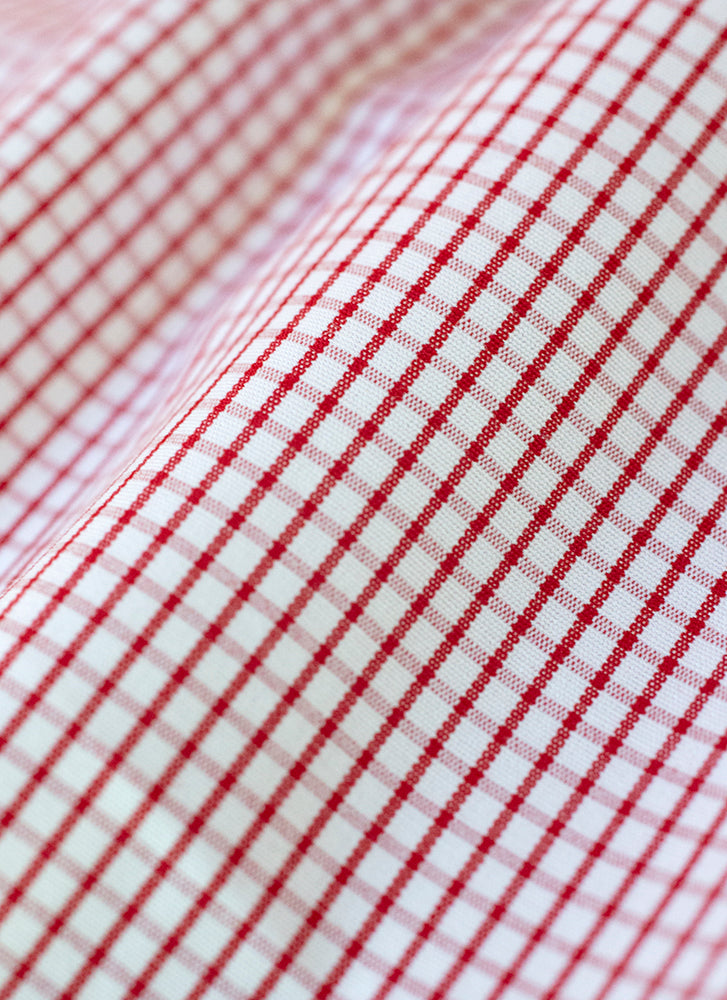 Boxer Short in Red and White Check fabric