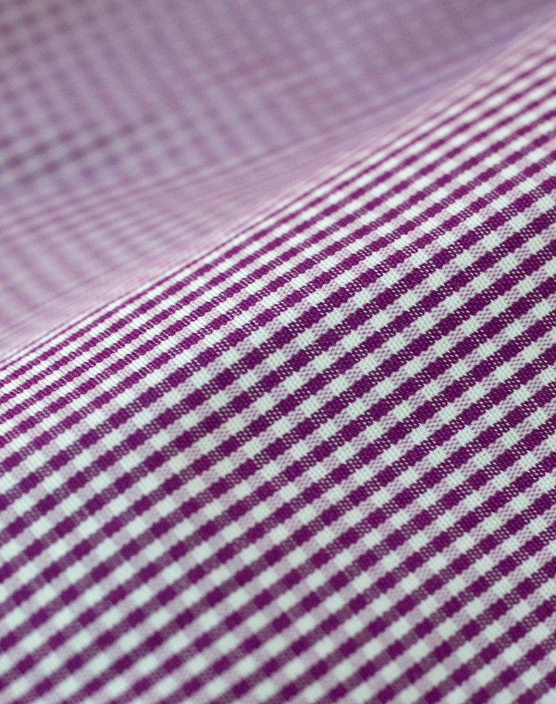 Boxer Short in Purple and White Micro Check fabric