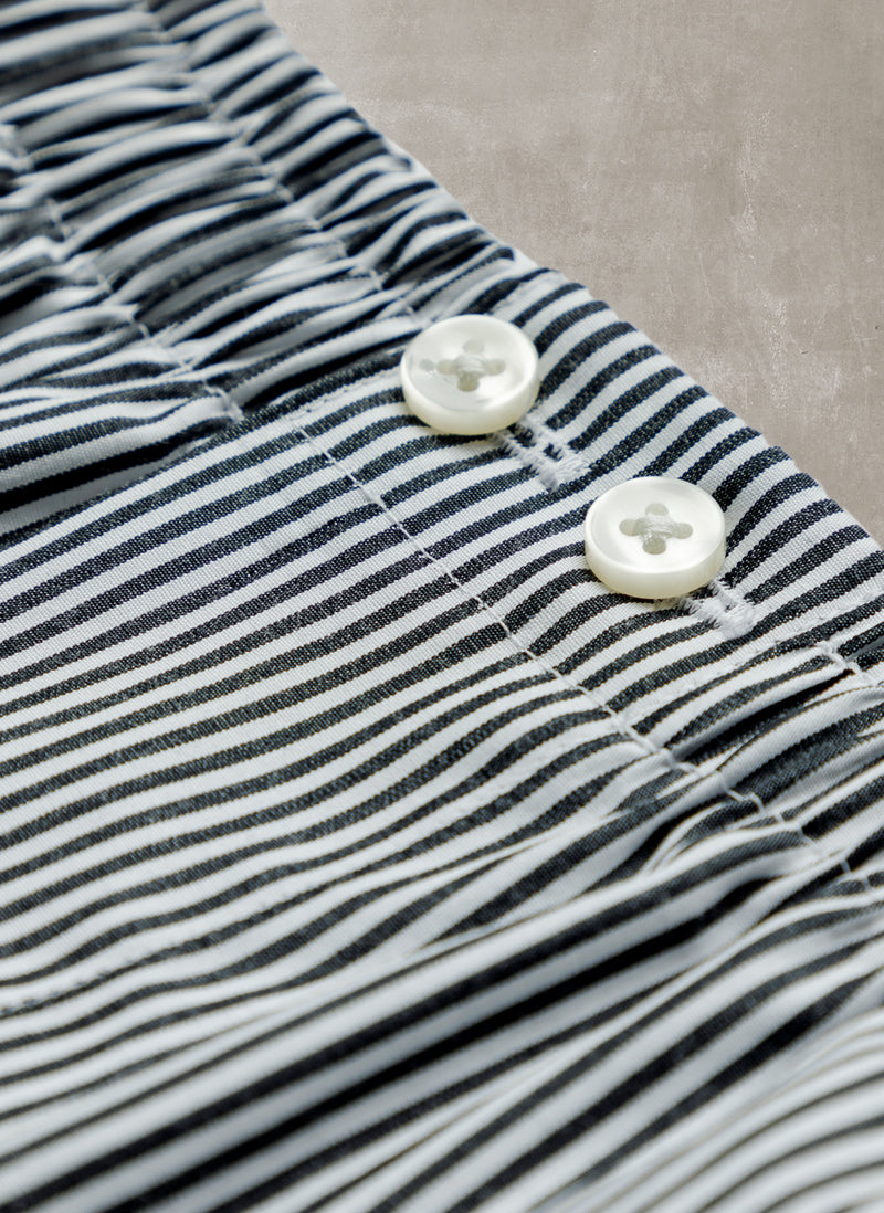 The Perfect Boxer Short in Thin Black and White Stripe