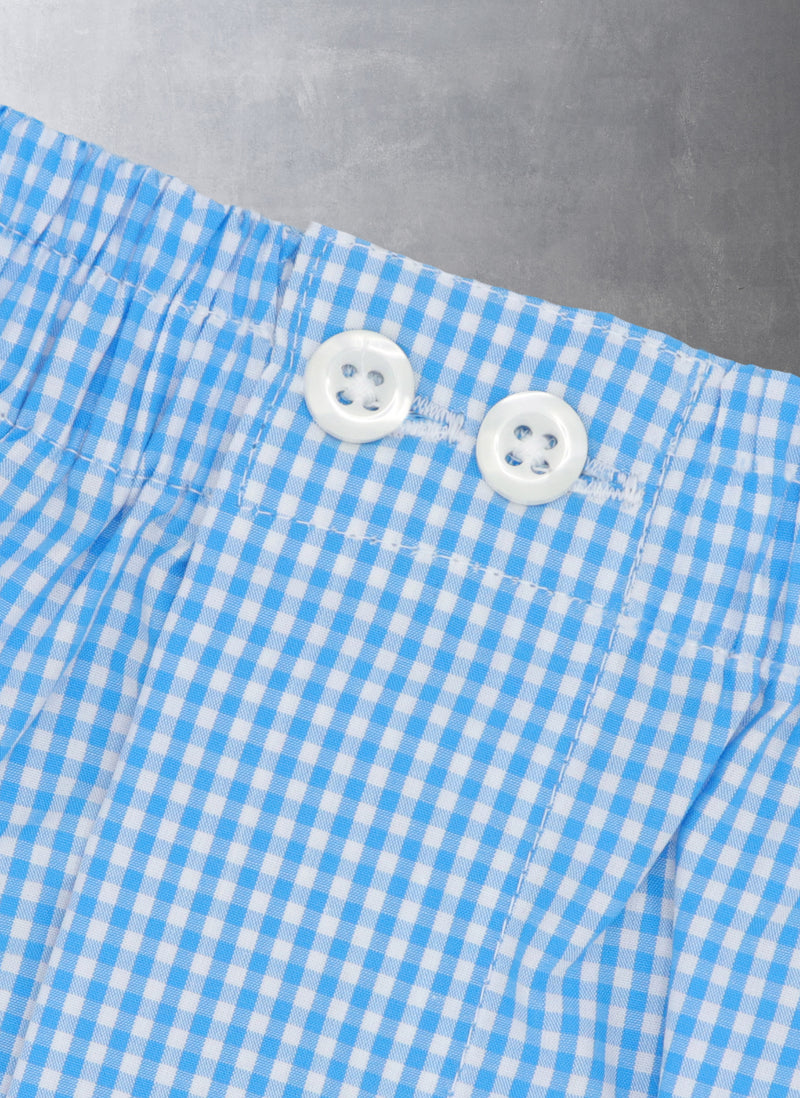 The Perfect Boxer Short in Mini Teal Check