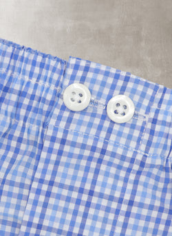 The Perfect Boxer Short in Multi Blue Gingham