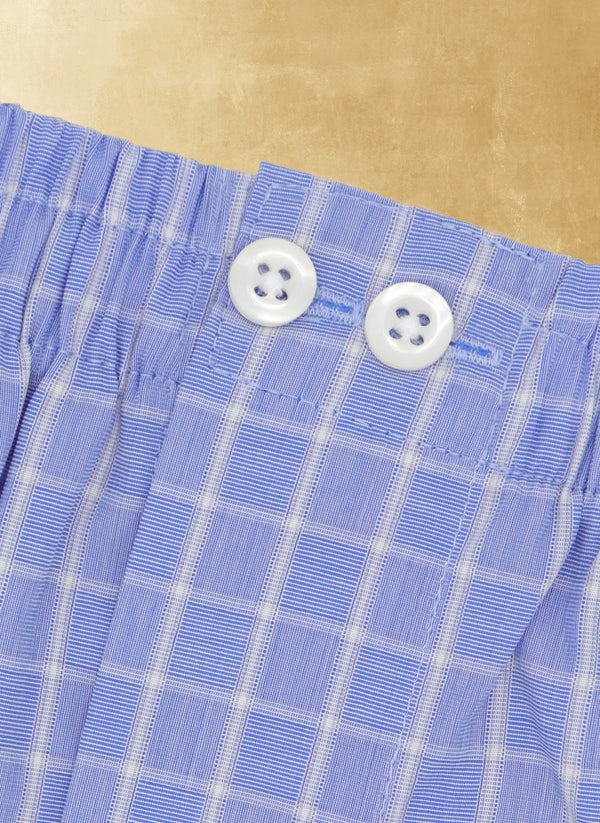 The Perfect Boxer Short in Blue Windowpane