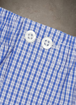 The Perfect Boxer Short in Medium Blue Gingham