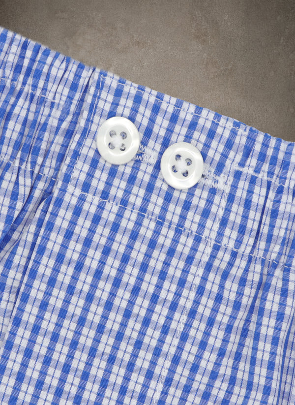 The Perfect Boxer Short in Medium Blue Gingham