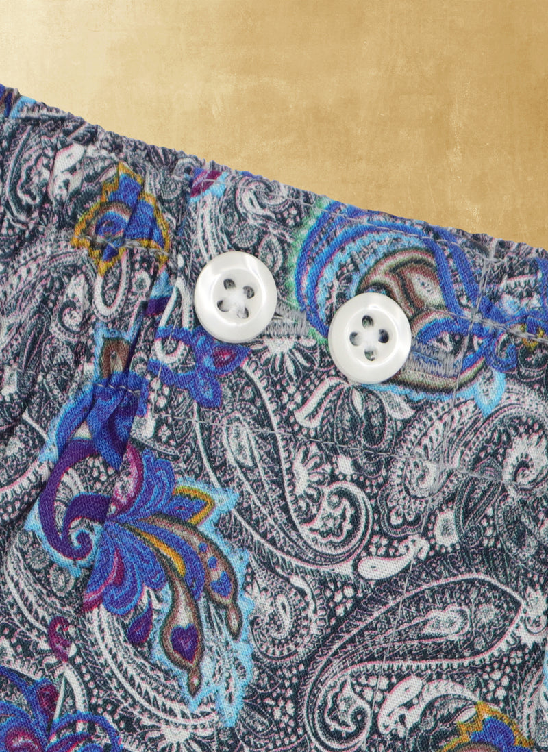 The Perfect Boxer Short in Navy Paisley
