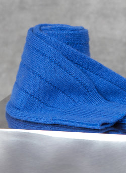 75% Cashmere Rib Sock in Royal Blue