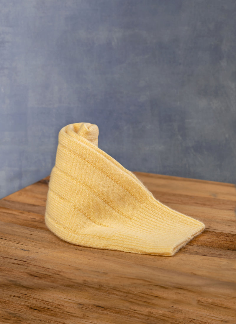 75% Cashmere Rib Sock in Banana