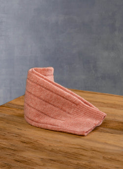 75% Cashmere Rib Sock in Heather Pink