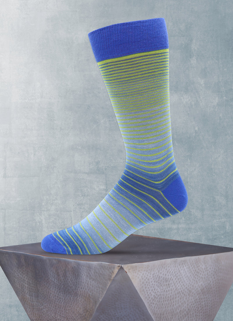 Ombre Stripe Sock in Blue
