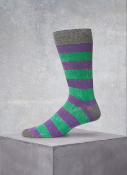 Stonewashed Rugby Sock in Heather Grey