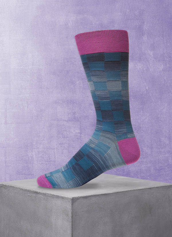 Space Dyed Basketweave Sock in Purple