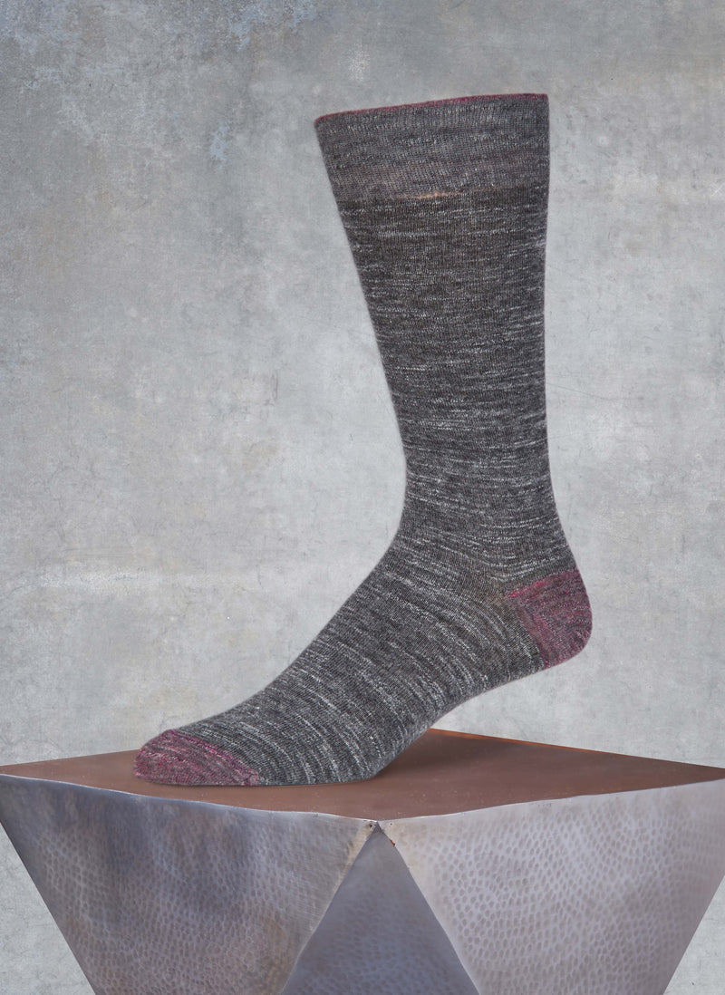 Pigmento Solid Heel/Toe Sock in Charcoal