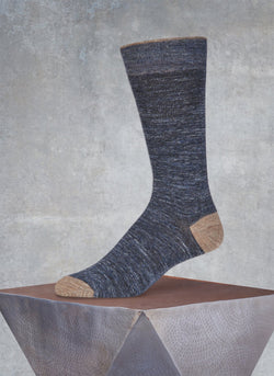 Pigmento Solid Heel/Toe Sock in Denim