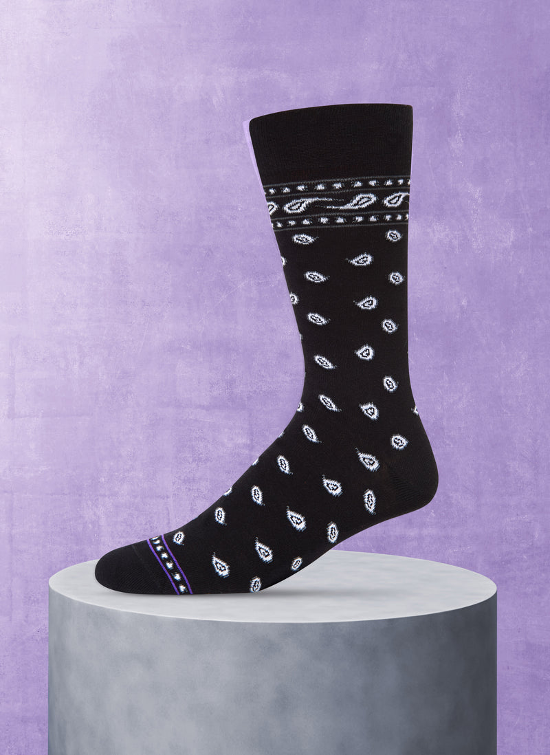 Bandana Band Sock in Black