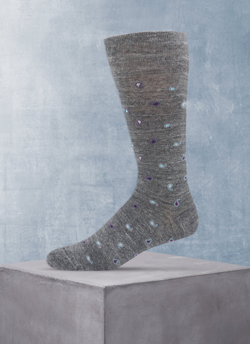 Pigmento Paisley Sock in Grey