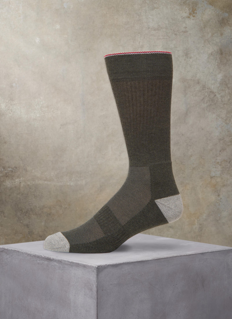 3-Pack Organic Cotton Mid-Calf Sport Socks Solid Multi Rib