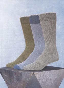 3 Pack Recycled Cotton Sock in Olive