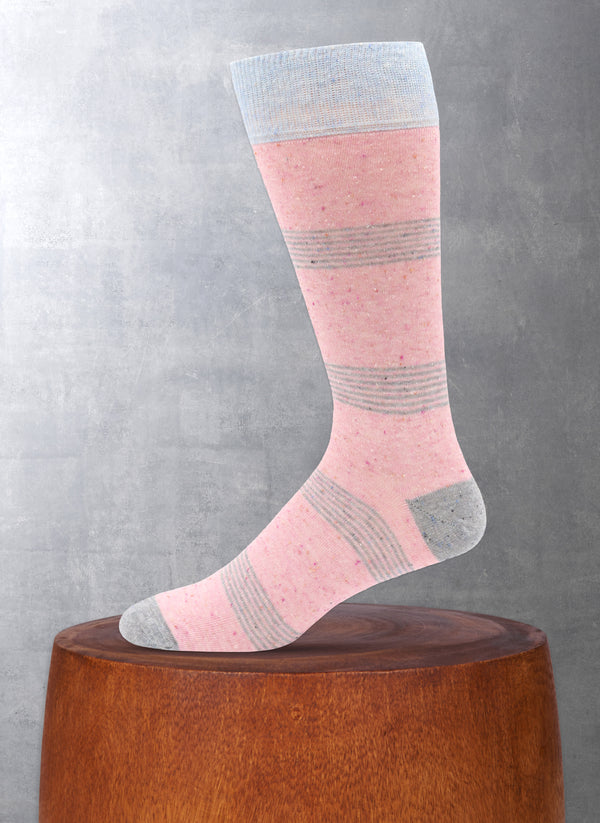 Tonal Stripe Sock in Pink