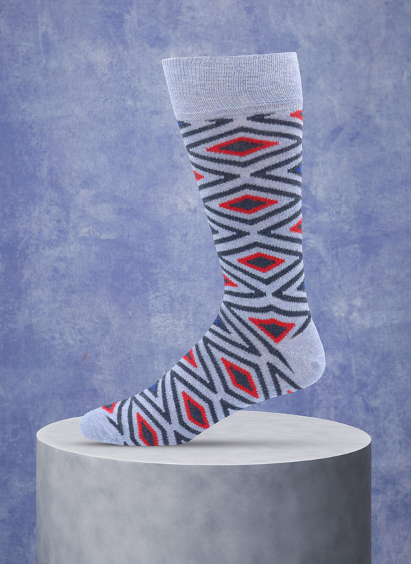 Pop Diamond Sock in Light Blue