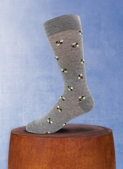Bee Sock in Grey