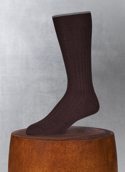 Softest Solid Merino Sock in Brown