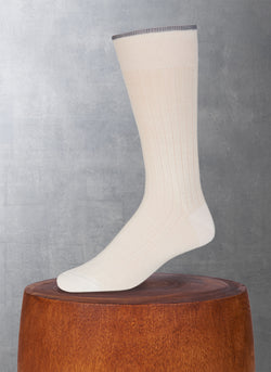 Softest Solid Merino Sock in Cream