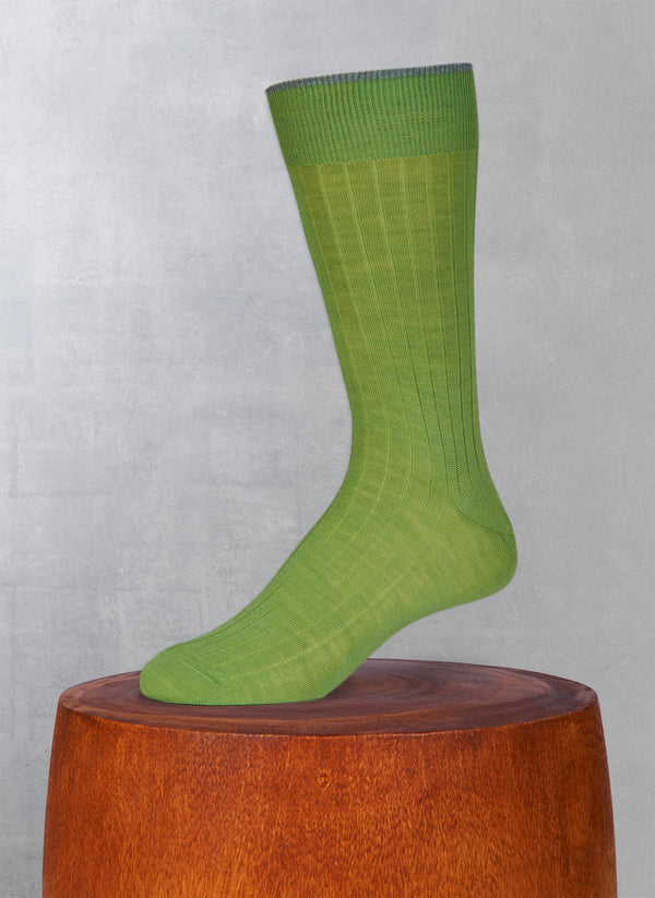 Softest Solid Merino Sock in Lime Green