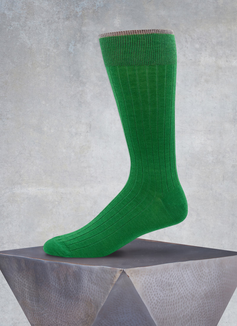 Softest Solid Merino Sock in Green