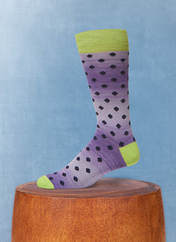 Space Dyed Dot Sock in Purple