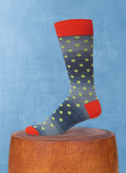 Space Dyed Dot Sock in Teal