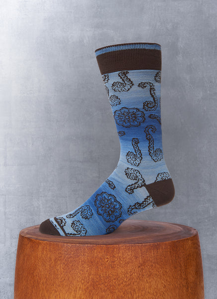 PAISLEY SOCK BURGUNDY main image 0