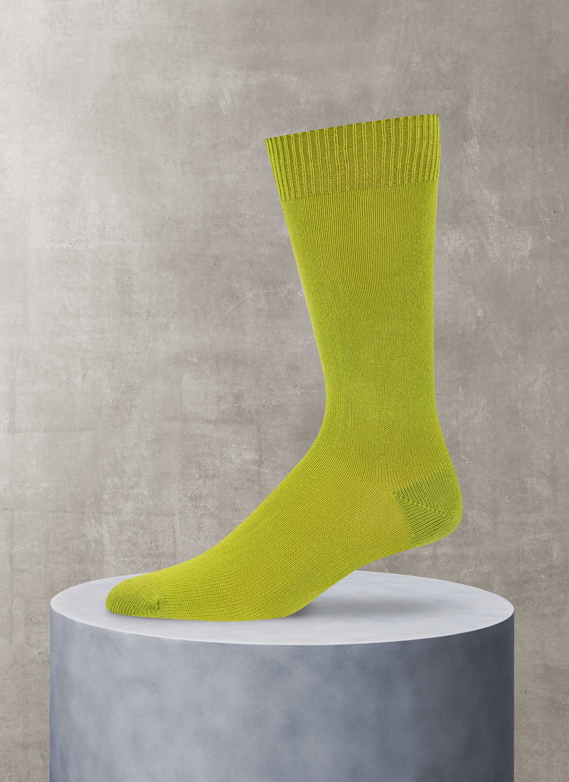 Egyptian Cotton Sock in Lime