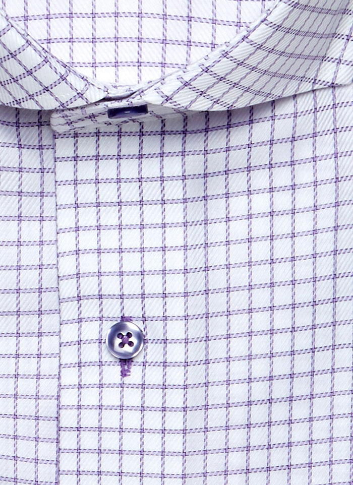 Maxwell in Purple Windowpane Shirt 15 34/35