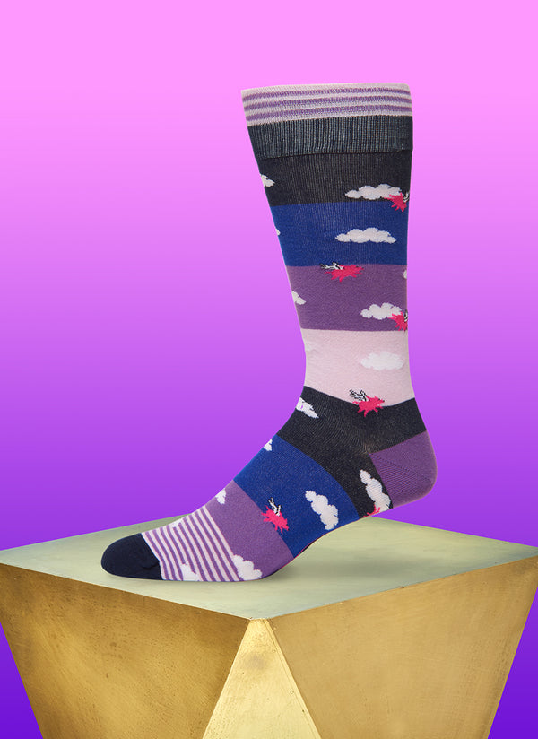 "Hogs On The High" Sock in Purple