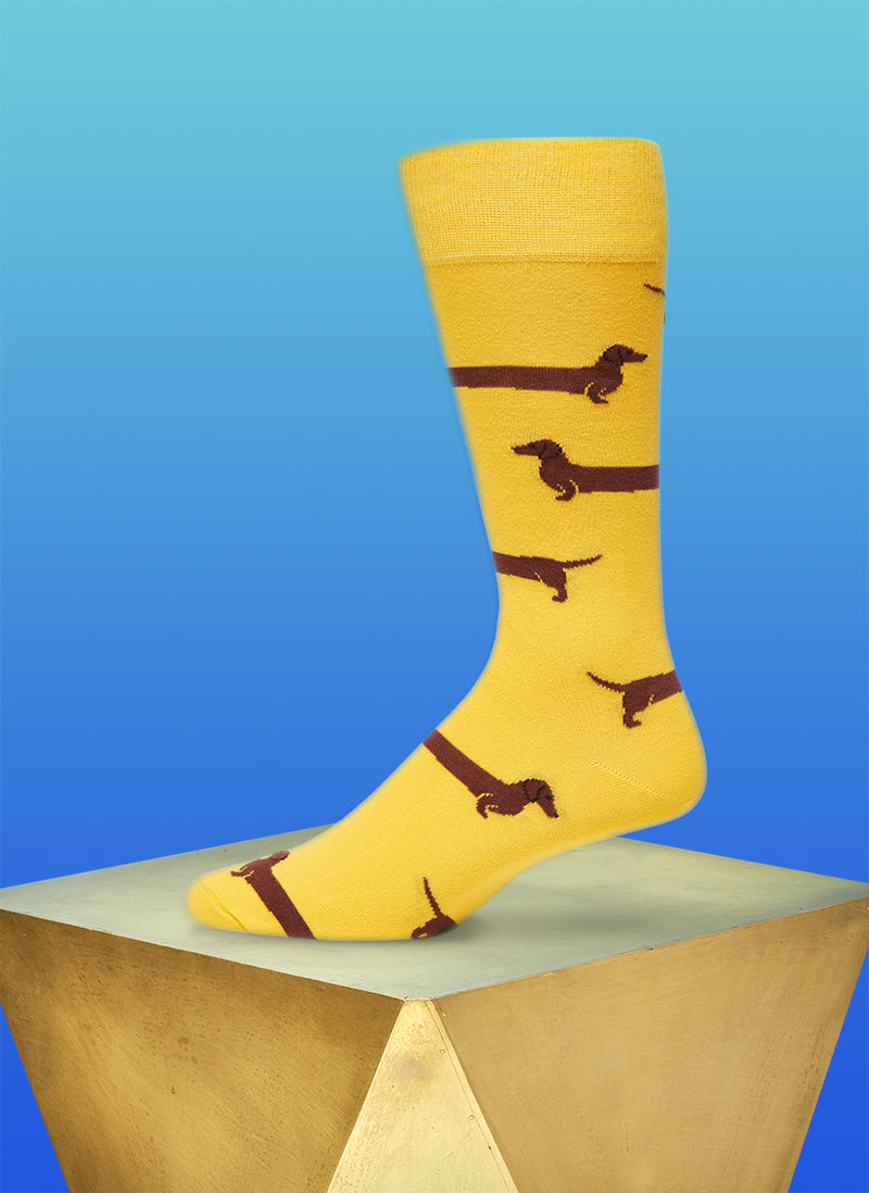 "Love Me Forever" Sock in Yellow