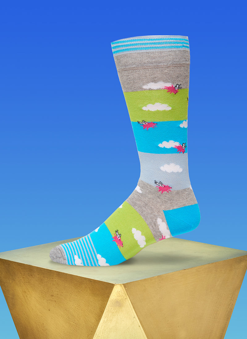 "Hogs On The High" Sock in Grey