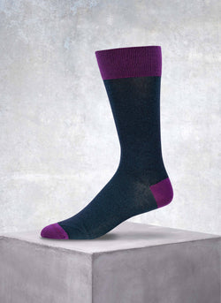 Solid Iridescent Sock in Medium Purple