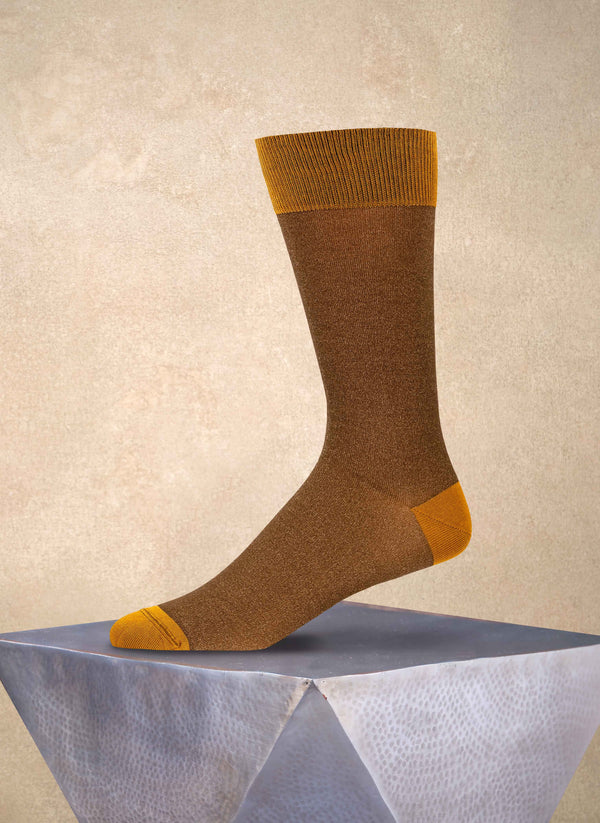 Solid Iridescent Sock in Taupe DIPEDARIUS®