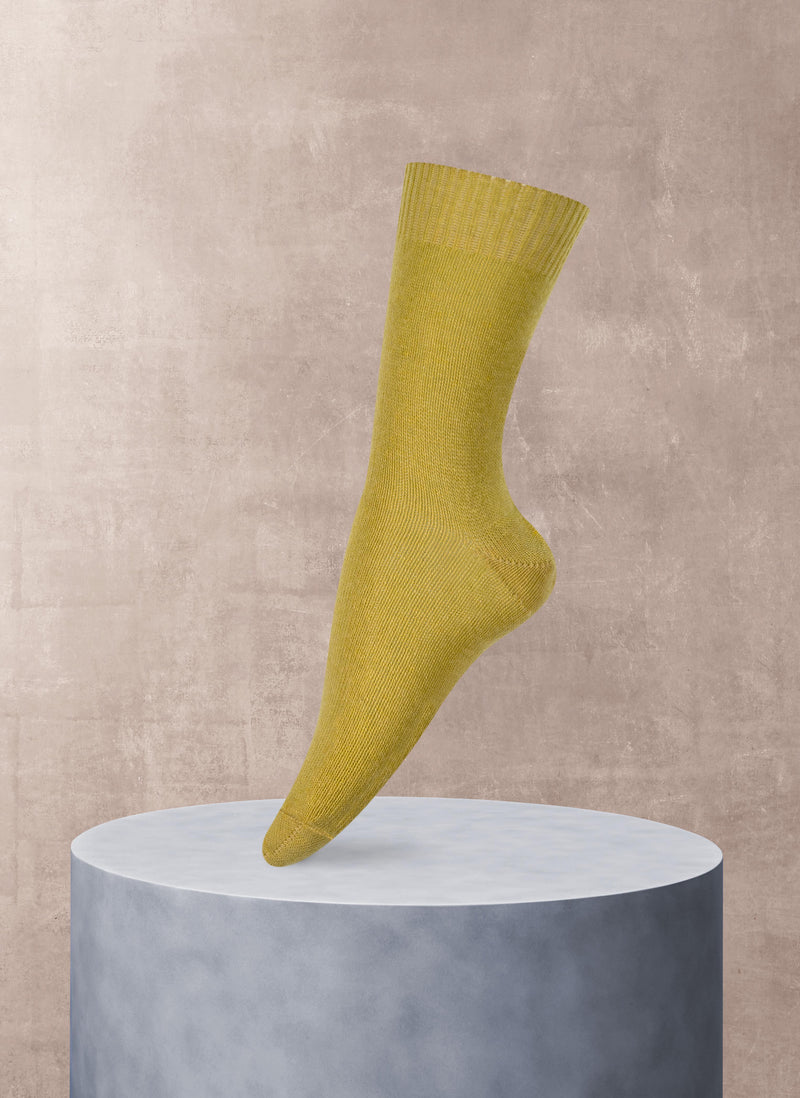 Women's Bright Cashmere Sock in Lime