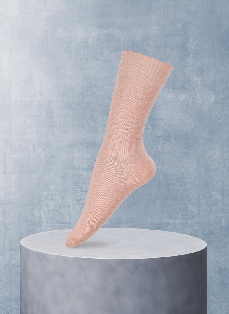 Women's Bright Cashmere Sock in Light Pink
